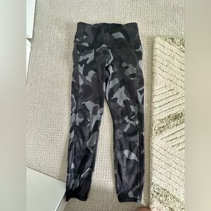 Athleta Black and Gray Camo Leggings